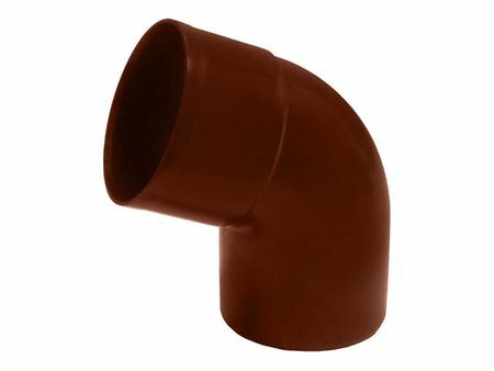 Codo de tubo de PVC Murol D80mm 67 grados. marrón
