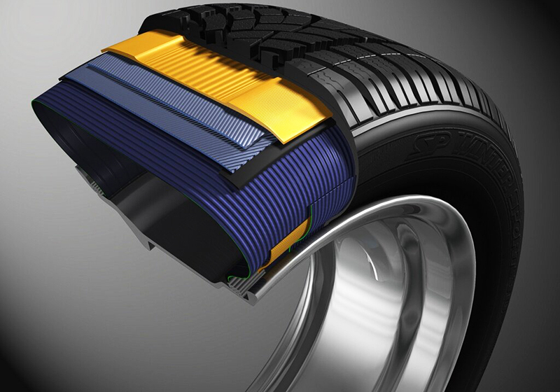 Le tissu viscose est utilisé dans les pneus de voiture modernes