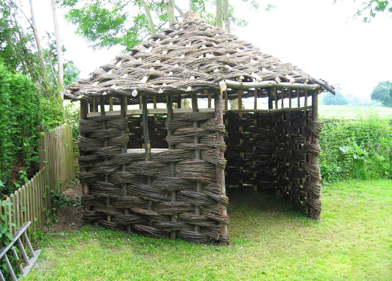Weave it like a basket - and you have a structure that has walls. And the roof can also be made of straw