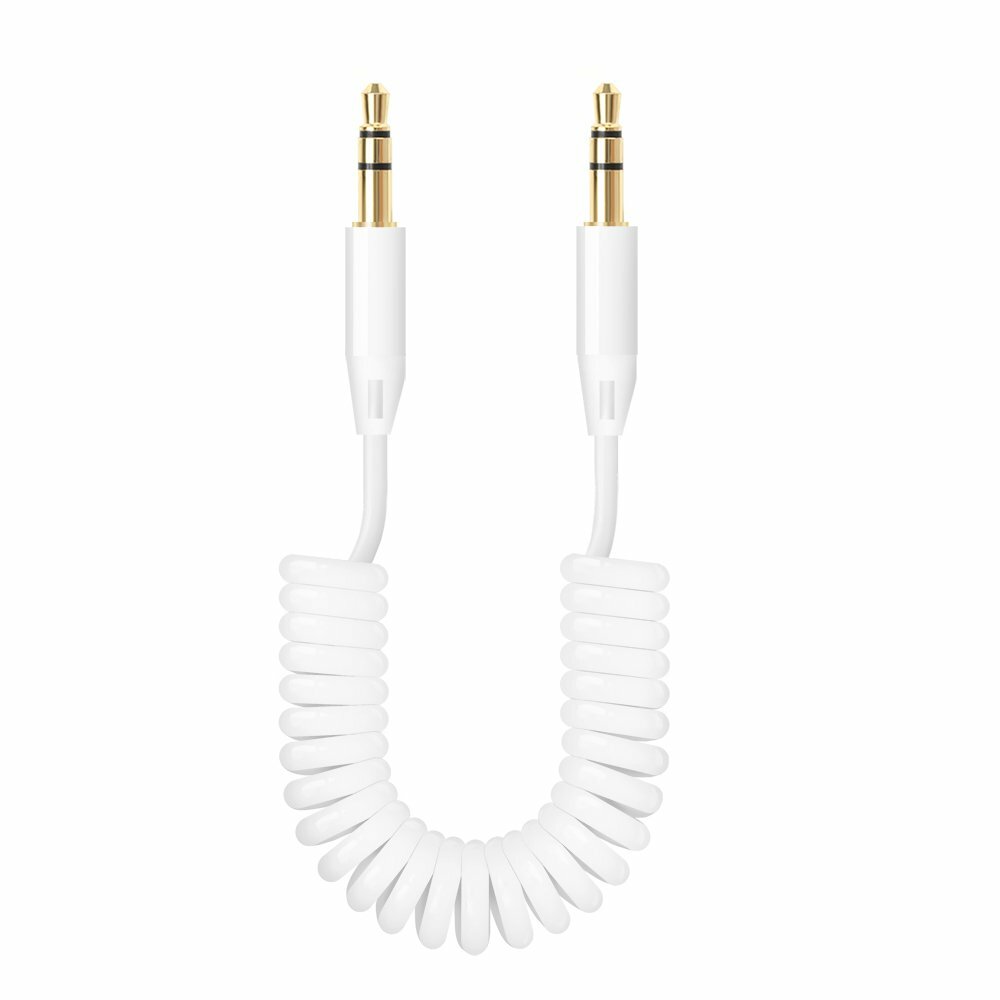 Audio cable Jack 3.5 - Jack 3.5 Deppa 72156, twisted, 1.2 m, white
