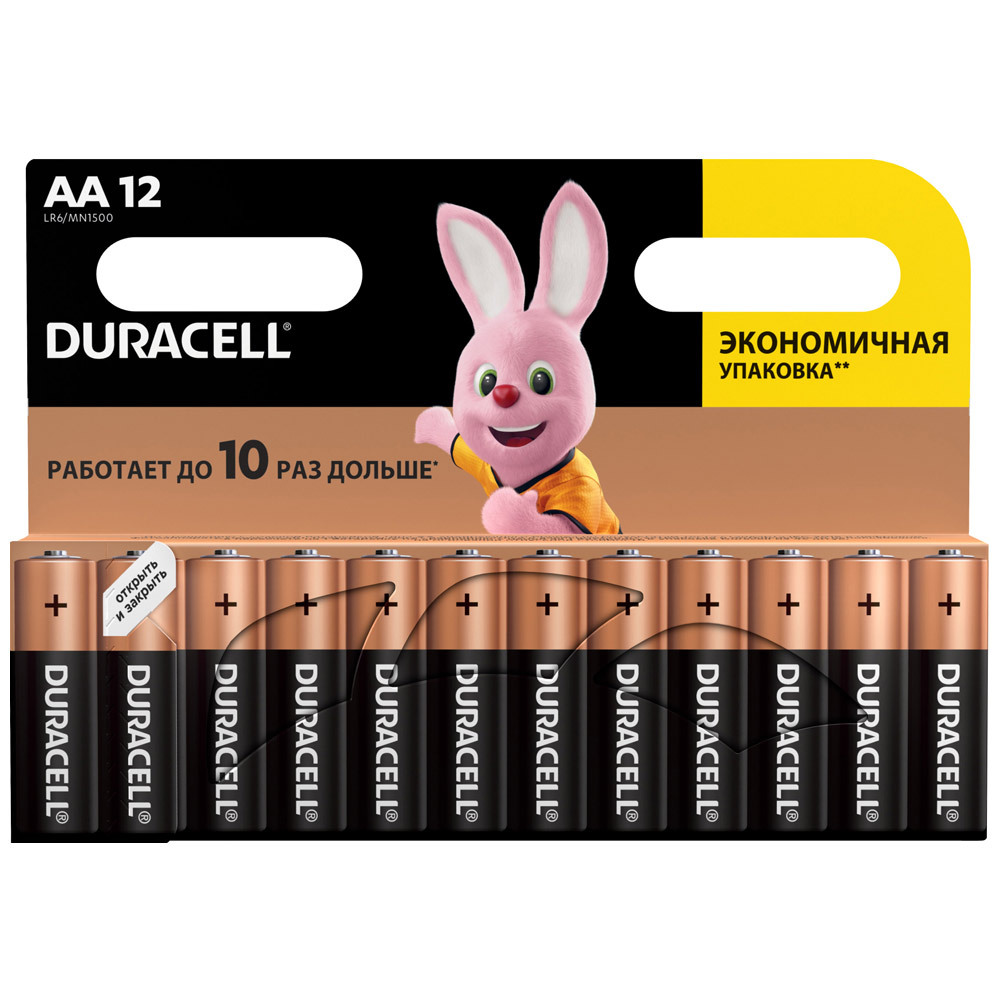 Alkalisk batteri Duracell Basic AA LR6, 12stk