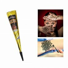 1X negro indio Henna pasta cono belleza mujeres Mehndi dedo pintura corporal DIY tatuaje temporal