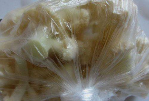 How to store cauliflower: freezing, bookmarking, souring?