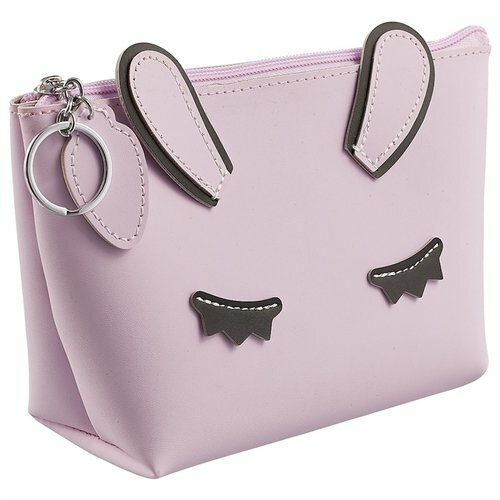 Cosmetic bag with zipper Muzzle with eyes and ears (PU) (20? 15) (PVC box) (12-7260A-2)