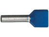 Izolované dvojité rukávové očko 2 x 2,5 mm2 (modré) KLAUKE
