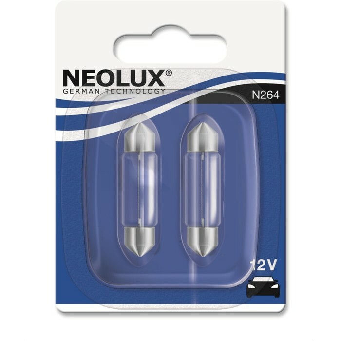 Lámpara para automóvil NEOLUX, T10.5, 12 V, 10 W, (SV8,5-41 / 11), juego de 2 piezas, N264-02B