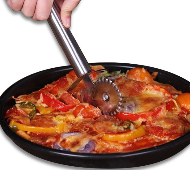 Stal # i # nbsp; stal # i # nbsp; Podwójne # i # nbsp; koło # i # nbsp; Pizza # i # nbsp; Cutter Slicer Ciasto Ravioli Pizza Zestaw Wykrawaczy Noodle