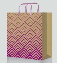 Bolsa de regalo Patrón rosa, 18x23x10 cm