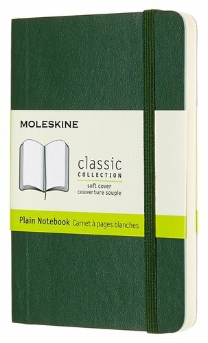 Moleskine prijenosno računalo, Moleskine CLASSIC SOFT džep 90x140mm 192 str. meki uvez bez crte zeleno