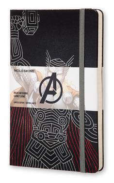 Bloc de notas Moleskin, regla de 240 l 13 * 21 cm The Avengers Large Edición limitada Thor