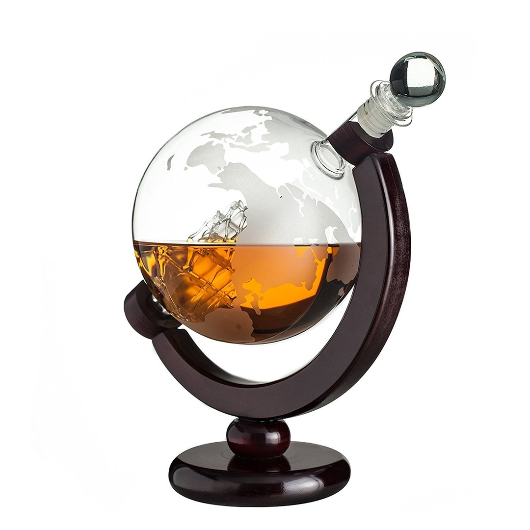 Ml Glass Dekanter Globe Spritgåvor Whiskyflaska Parfymflaskor med stor kapacitet