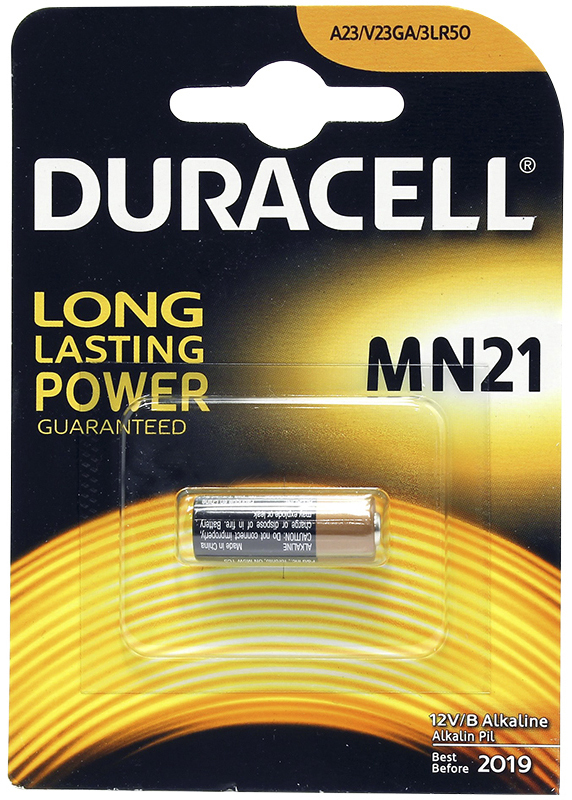 Alkalické baterie DURACELL. LR MN21 / A23 BP-1