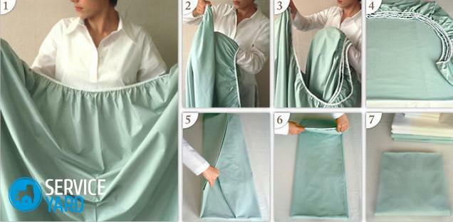 How to fold a sheet on an elastic band?
