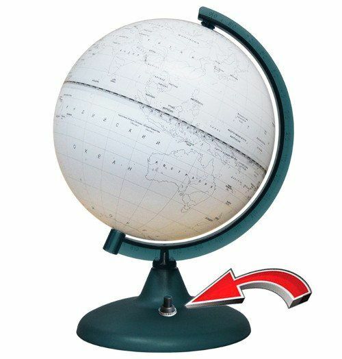 Contour globe, rétroéclairé par pile, 210 mm