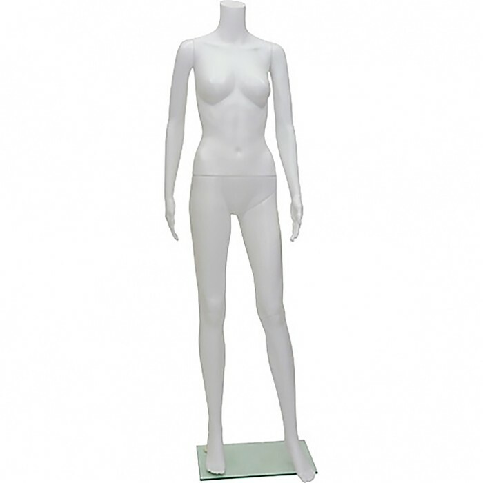 Mannequin femme, h160, sans tête, 05, sur pied, 83/62/86, blanc