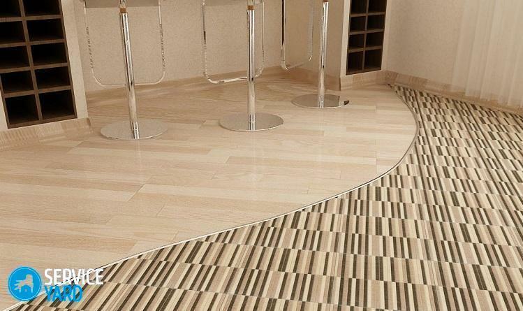Design av gulv fra flis og laminat