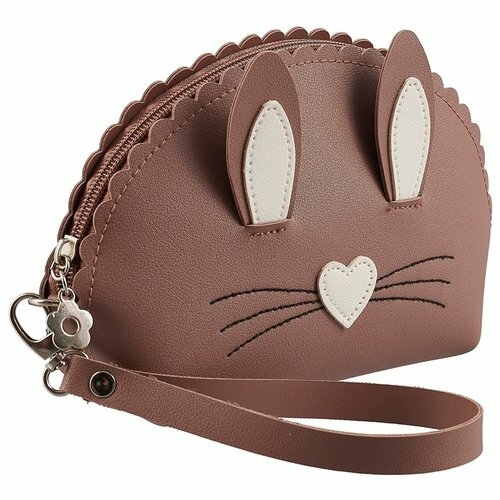 Cosmetic bag with zipper Rabbit with ears (PU) (20? 14) (PVC box) (12-11592-ZY-25)