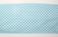 Gebreid lint voor strikken, 10,5 cm x 20 m, kleur: turkoois, art. S3505