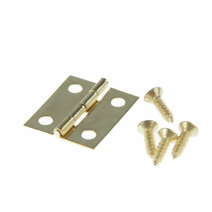 Hinge for jewelry box metal with right angles gold set 17 pcs 1x1.5 cm