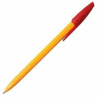 Kemični svinčnik I-NOTE, plastično rumeno ohišje, 0,5 mm, rdeče
