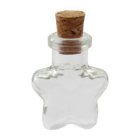 Glass bottle with cork Star, 5 pieces