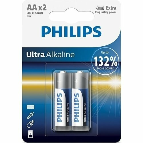 Alkaline batteries # and # quot; LR6E2B / 10 Ultra (AA) # and # quot;, 2 pcs.