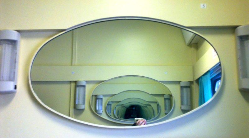 Mirrors installed opposite each other can create a portal to the other world from which unwanted " guests" can come