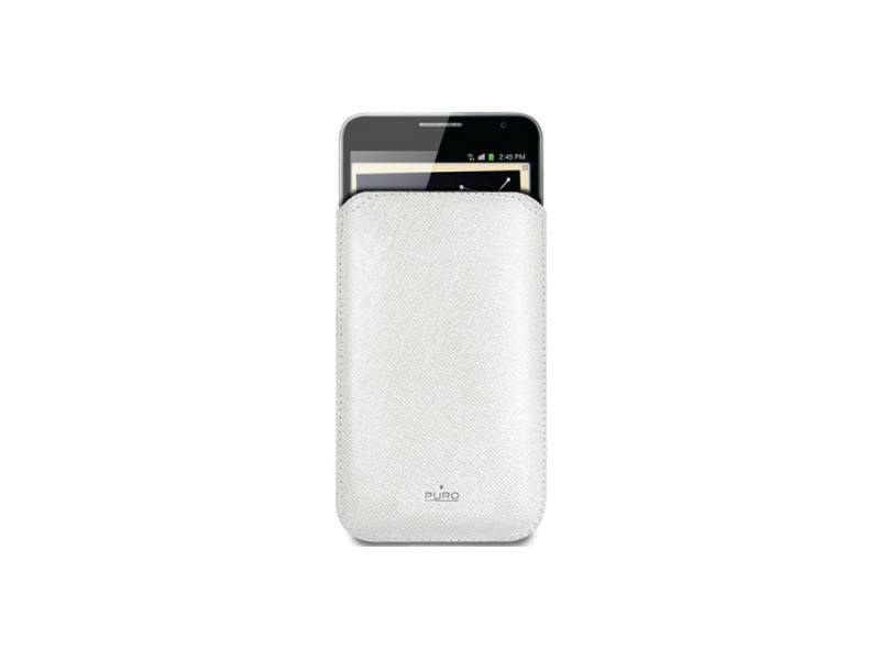 Cover-overlay til Samsung Galaxy Note PURO Slim Essential Case Hvid clip-etui, kunstlæder
