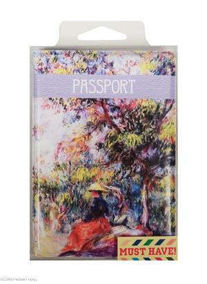 Okładka na paszport Pierre Auguste Renoir Pejzaż z kobietą (pudełko PCV)