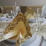 napkins on the holiday table