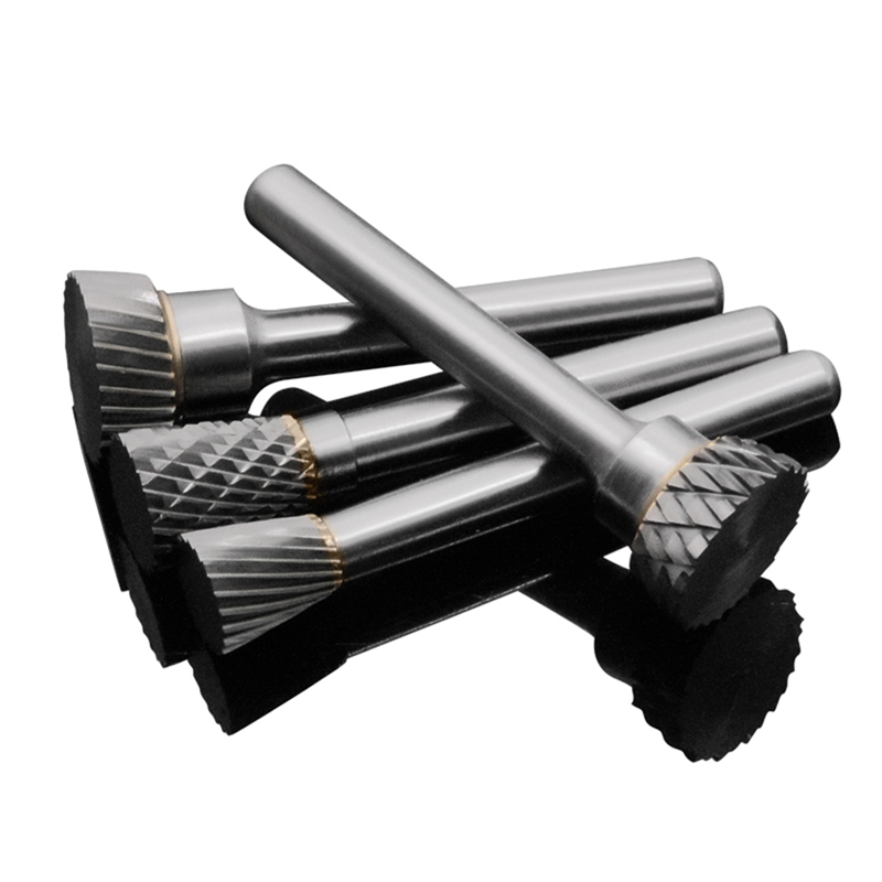 Dvigubos fleitos laipsnio sukamasis gręžimo įrankis volframo plieno medžio drožyba N kūgio formos kūgio frezavimo šlifavimo staklės