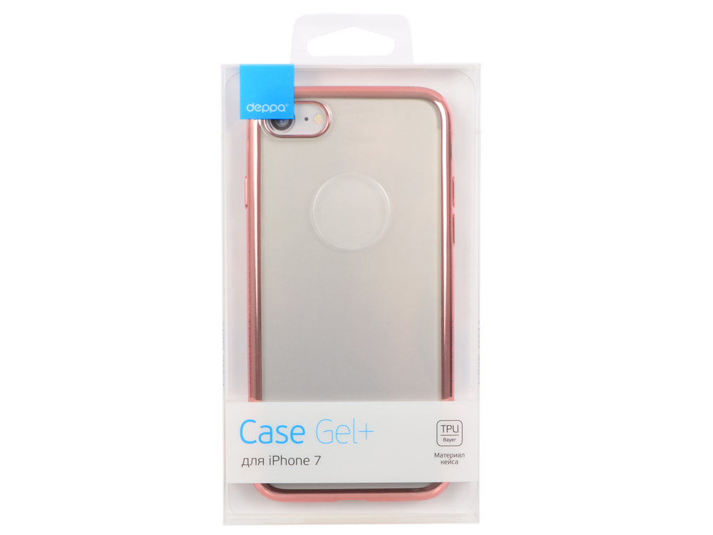 „Deppa Gel Plus“ dėklas, skirtas „Apple iPhone 7“ / „iPhone 8“, rožinis auksas, 85257
