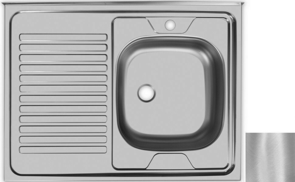 Kjøkkenvask børstet stål Ukinox Standard STD800.600 4C 0R-