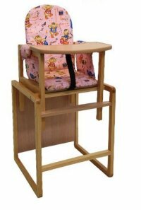 Krēsla galds Wilt Alex barošanai (rozā)