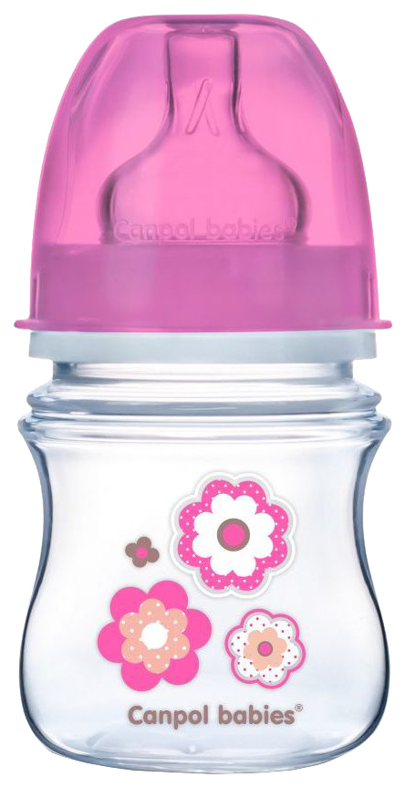 Butelis Canpol EasyStart PP 0+ mėn 120 ml rožinės spalvos