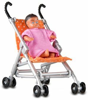 Lundby vežimėlis ir kūdikis