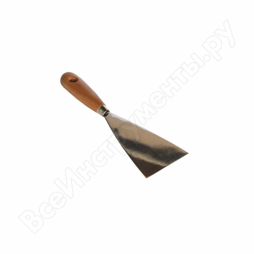 Spatola santool master 100 mm in acciaio inox con manico in legno 020604-100