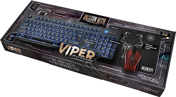 Qumo Dragon War Viper Gaming Kit: K29 Keyboard + M29 Mouse + PC Mat