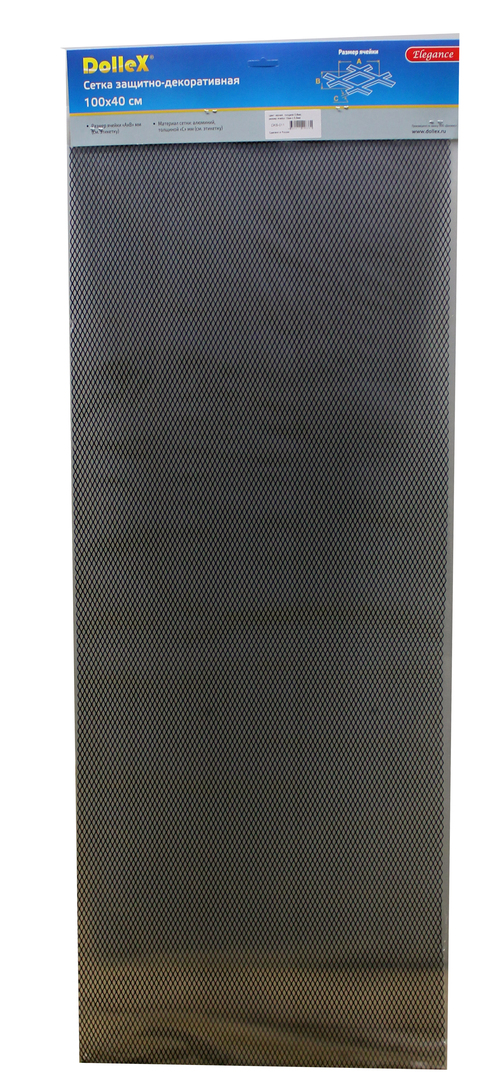 Radiatoriaus tinklelis aliuminis 100x40cm juodas tinklelis 100x5,5mm (DOLLEX) DKS-011