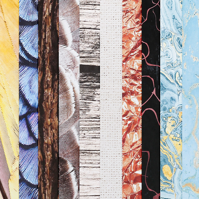 Un set di carta per scrapbooking " Texture", 10 fogli, 30 × 30 cm