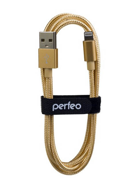 Pribor Perfeo USB - Munja 1m zlato I4307
