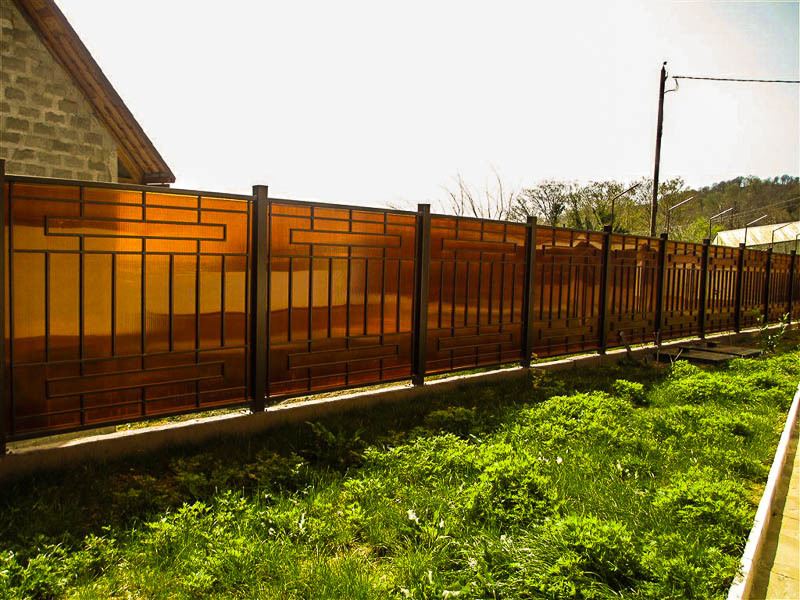 polykarbonátové plotové nápady