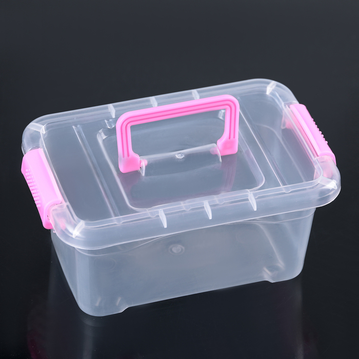 Storage container, lid with latch handle, 15x9.8x7 cm \