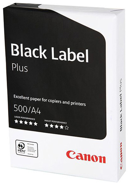 Canon biroja papīra melnā etiķete Extra A4 B klases 500 lapas