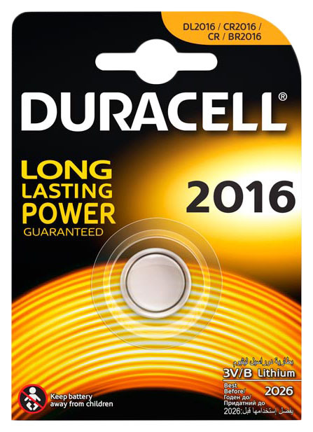 Batterie Duracell 2016 1 pièce