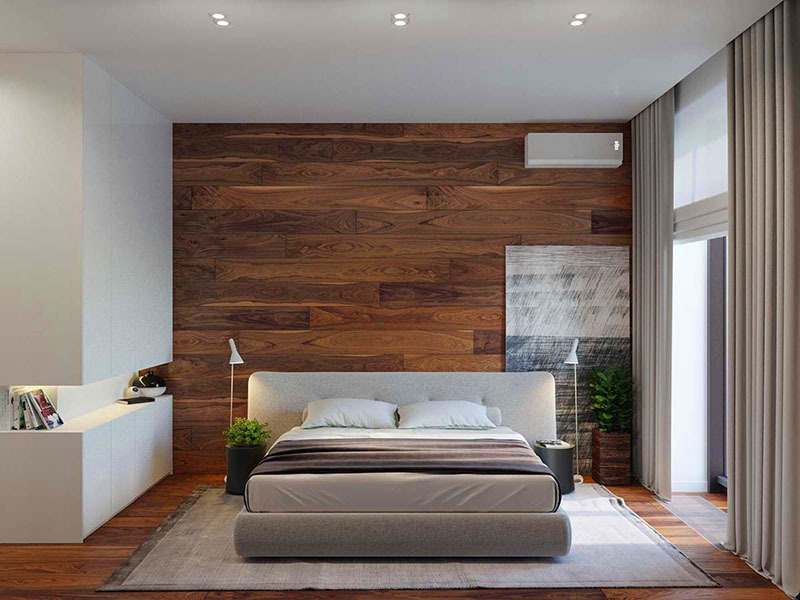 Laminate can be positioned on the wall in different ways