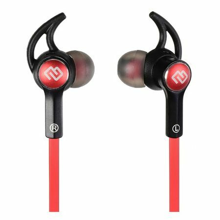 Kopfhörer mit Mikrofon DIGMA BT-03, Bluetooth, In-Ear, schwarz/rot [e712bt]