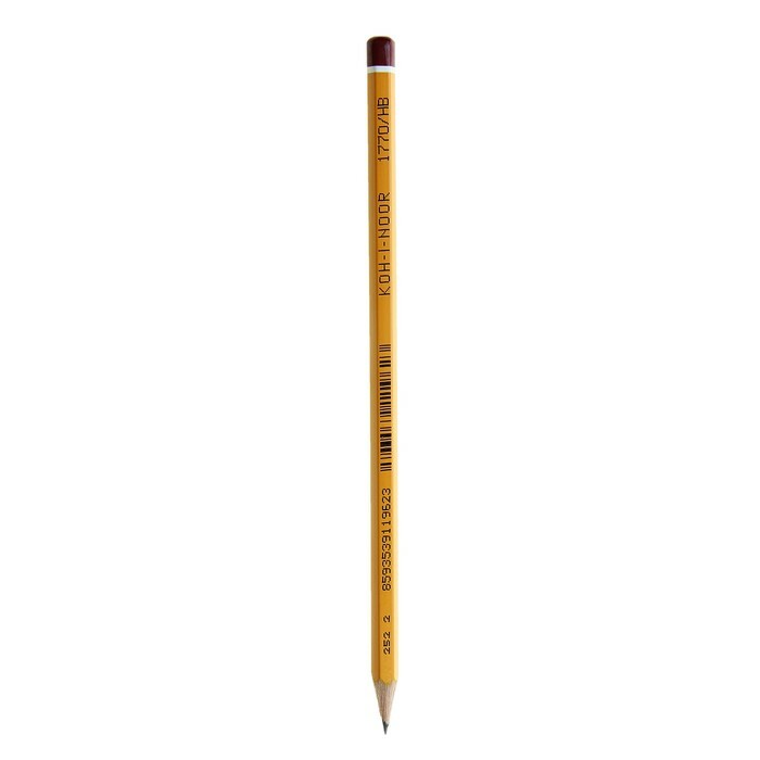 Svart blyertspenna K-I-N HB 1770 SVART SOL facetterad 1770 / N