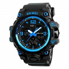 Pánske športové digitálne náramkové hodinky SKMEI s dvojitým displejom a chronologickým podsvietením alarmu