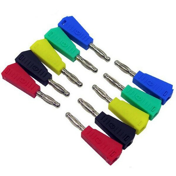 4 piezas apilable niquelado multímetro Banana Plug Socket Pin Header